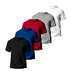 Kit 5 Camisetas Básicas Masculina Dry Fit Lisa Tradicional